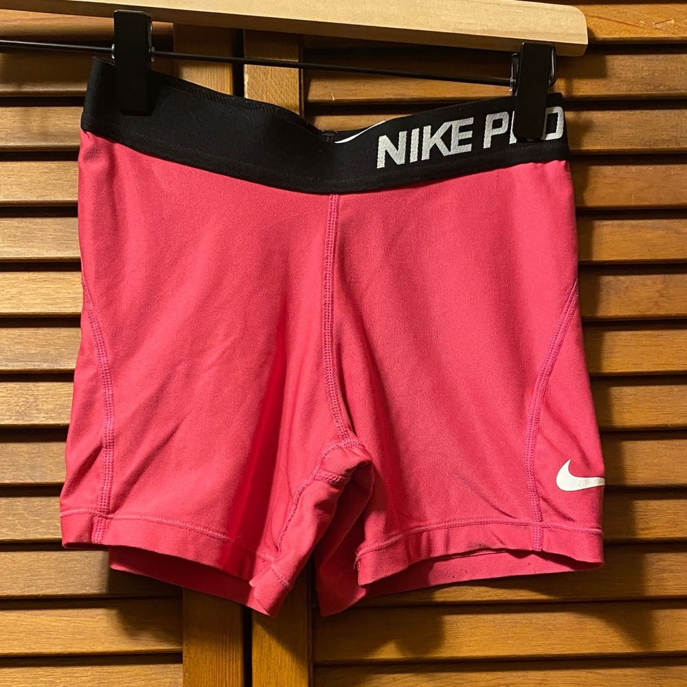 Nike Women's Bright Pink Pro Bike Shorts